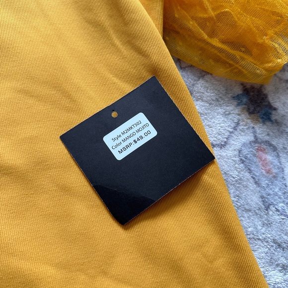 NWT Marc New York Yellow Women’s Blouse - Picture 3 of 4